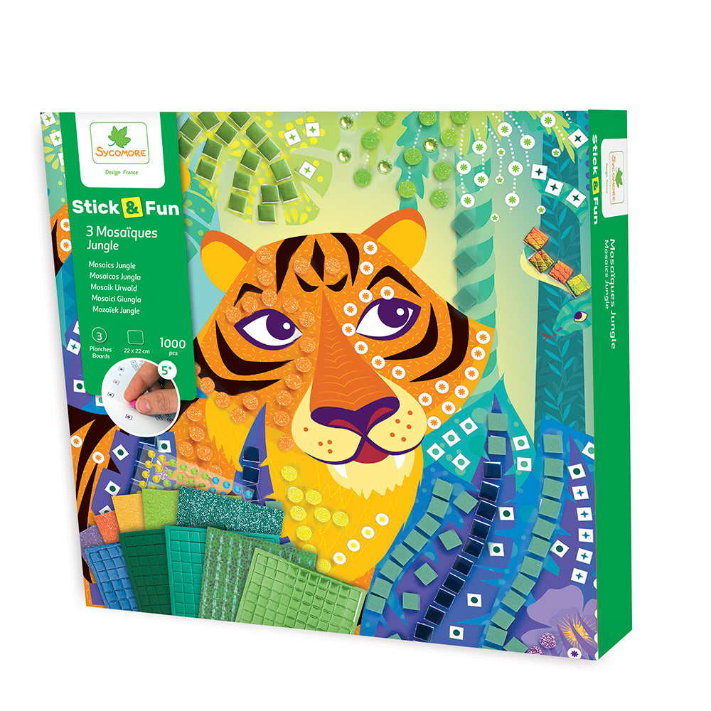 Mosaïques XXL Sycomore - Stick'N Fun - Licornes - Coffrets Créatifs