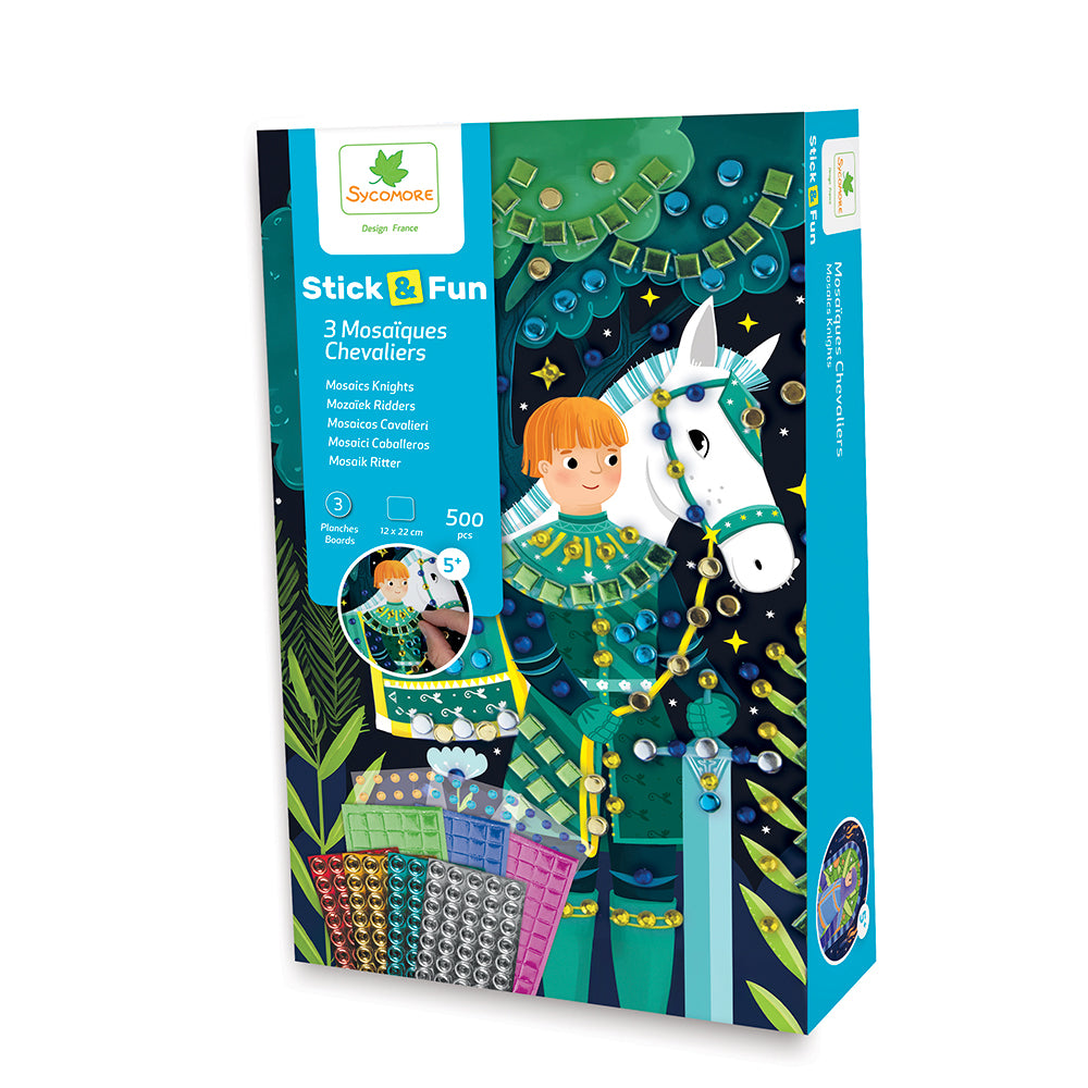 Sycomore Stick N Fun 3 Maxi Mosaïques Oiseaux - Kit Créatif Amusant Pour Enfants Et Adultes