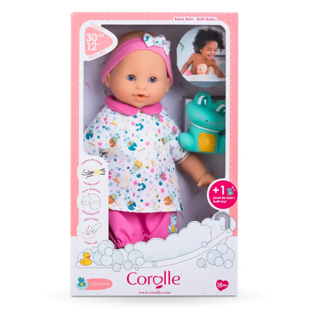 Corolle - Poupon bébé bain Océane + jouet de bain (30cm