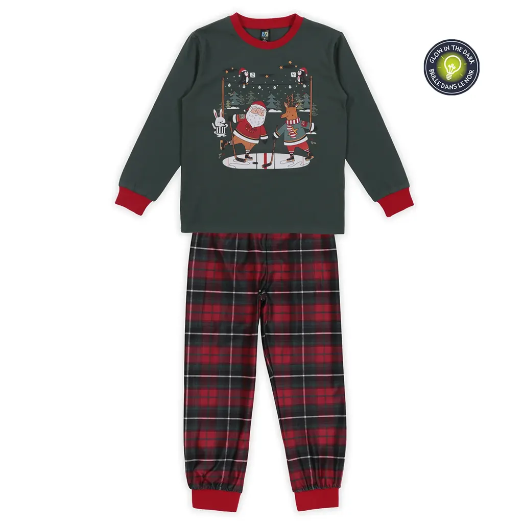 Pyjama d'hiver en flanelle pour homme Lutin de Noël