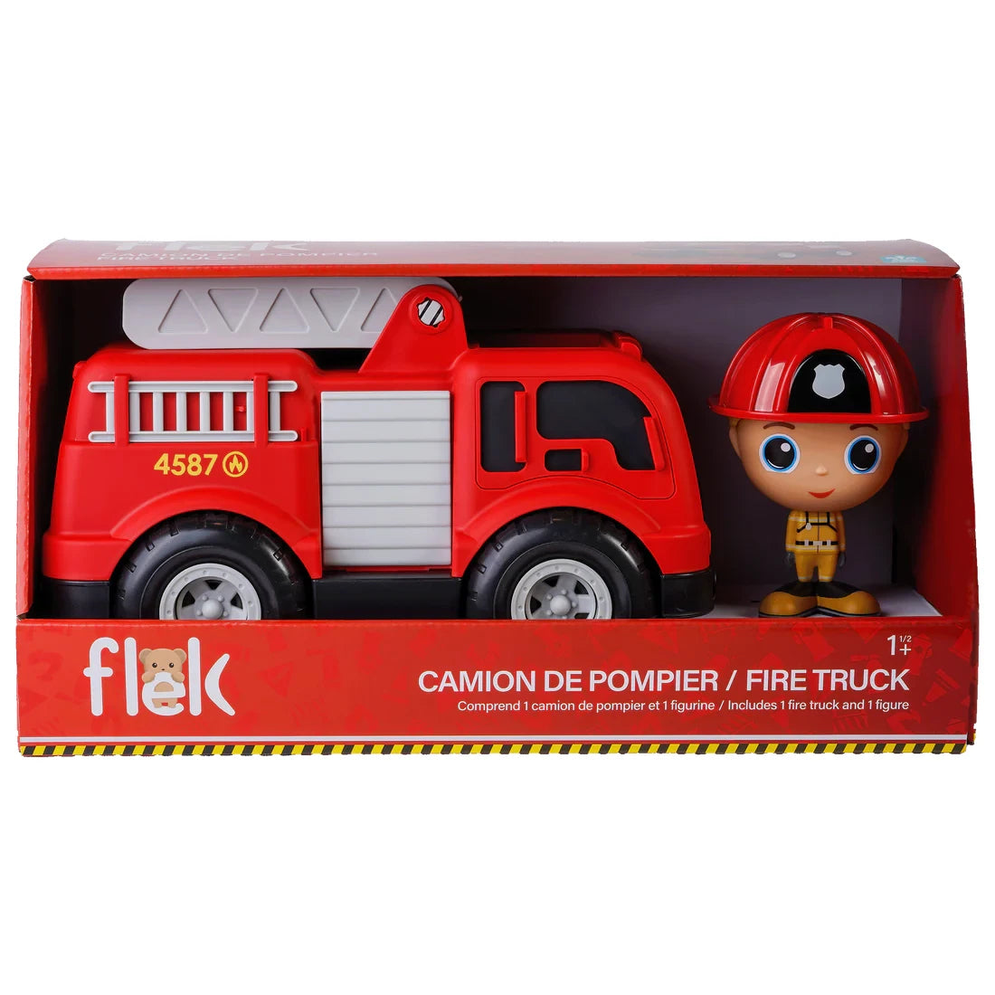 Flek - Ensemble Camion de pompier avec figurine | Sauterelles et Coccinelles, image size:1100x1100