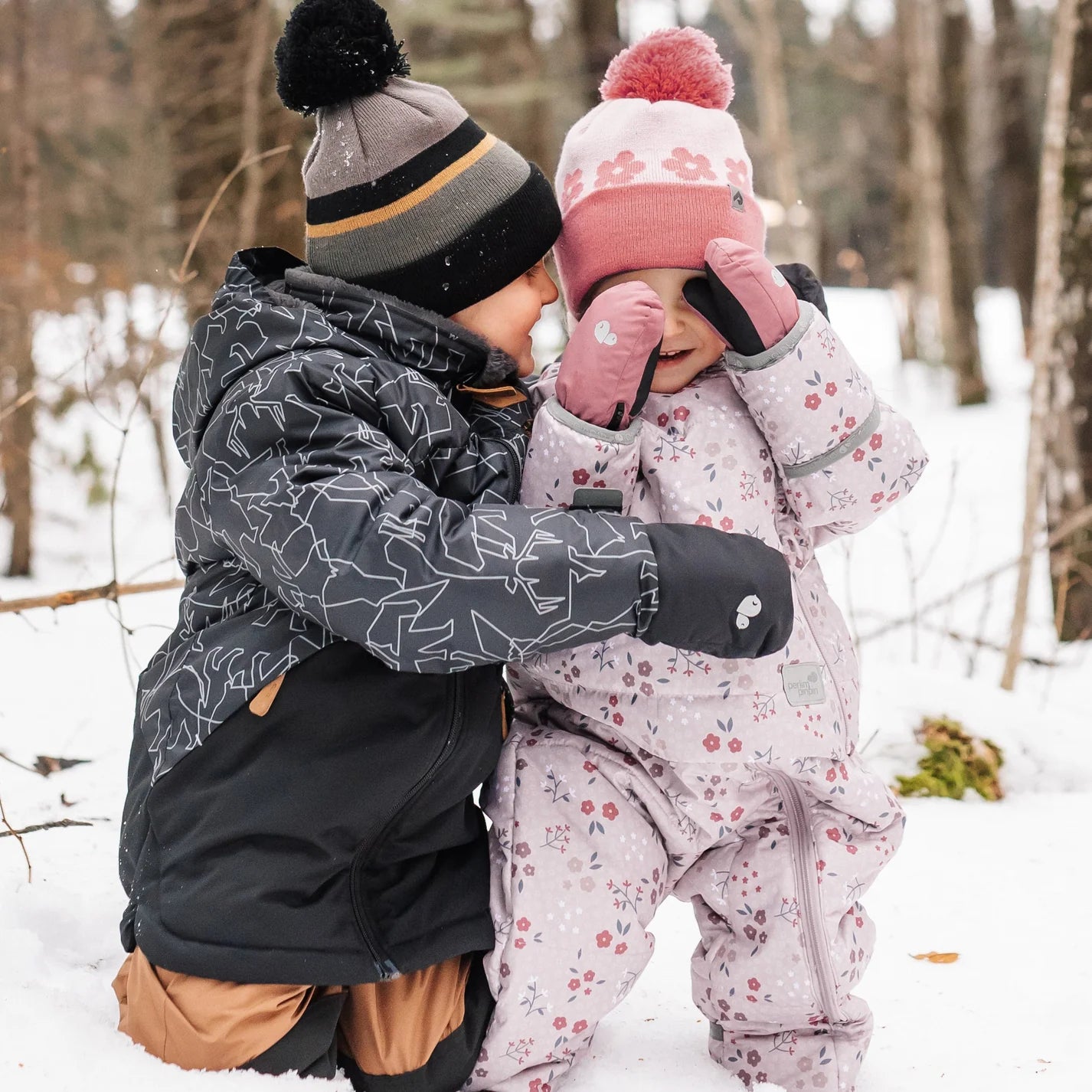 Perlimpinpin Habit de neige une pièce pour bébé Floral