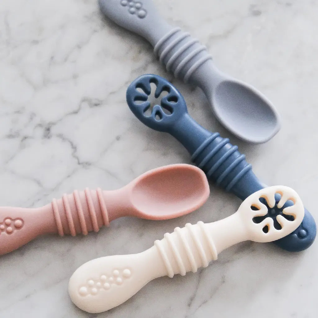 Set De 7 Cuillères D'Apprentissage PandaEar En Silicone - Pour Bébé Dès 4 Mois | Sans BPA