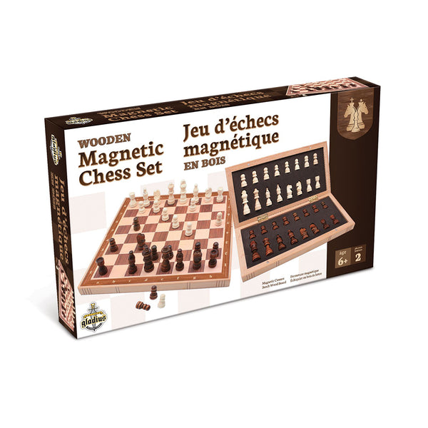 Jeu D'échecs Magnétique De Voyage - Échiquier Et Pièces Magnétiques, Sac De Rangement Inclus, Pour Famille, Camping, Réunions