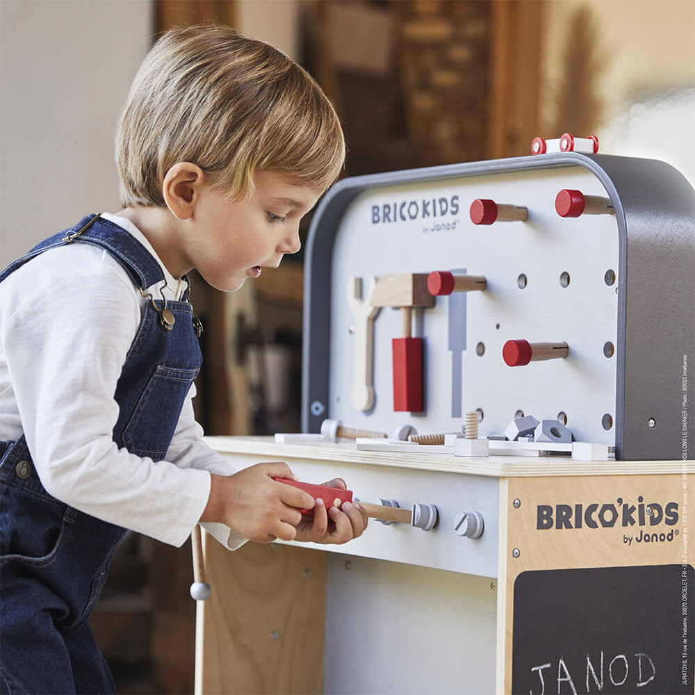 Etabli enfant en bois Reverso Brico'kids (3-8 ans) Janod -Dröm Design